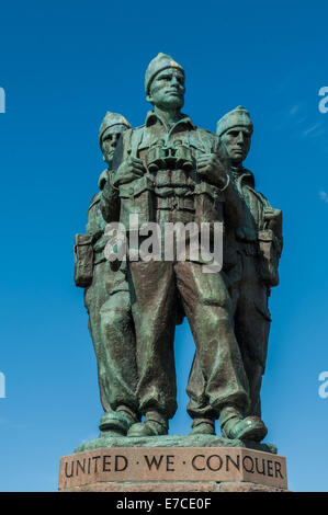 The Commando Memorial is a monument in Scotland, dedicated to the men of the  British Commando Units during World War II. Stock Photo