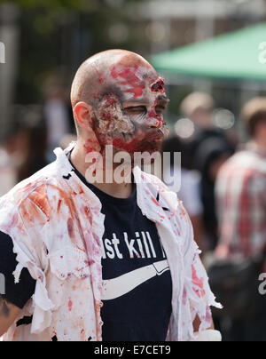 Birmingham UK. Thirteenth September 2014. Ready to take to the streets. An annual event to raise money for Birmingham Children's Hospital. Credit: Chris Gibson/Alamy Live News. Stock Photo