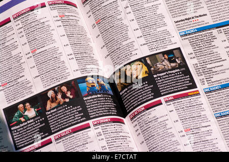 Television Listings TV Listing Guide Magazine Stock Photo - Alamy