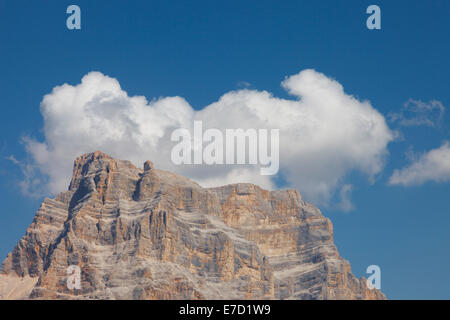 Summer view of the majestic Mount Pelmo. Dolomites is a UNESCO world heritage site Stock Photo