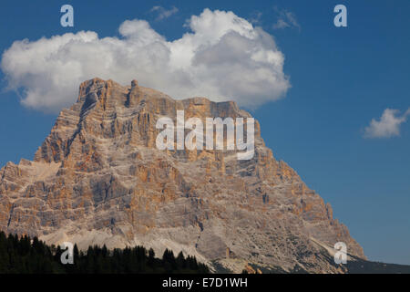 Summer view of the majestic Mount Pelmo. Dolomites is a UNESCO world heritage site Stock Photo