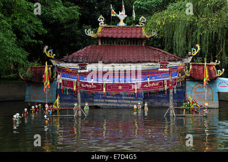 Water puppetry at the Museum of Ethnology in Hanoi, Vietnam. Stock Photo