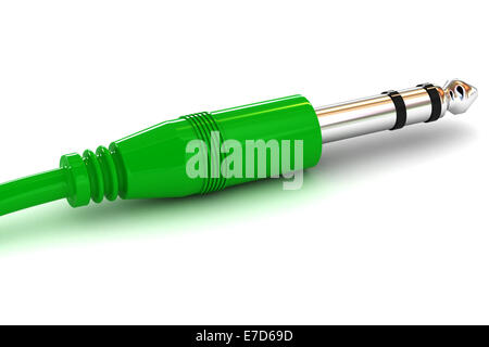 A Colourful 3d Rendered Illustration of a Jack Plug Stock Photo