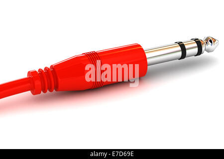 A Colourful 3d Rendered Illustration of a Jack Plug Stock Photo