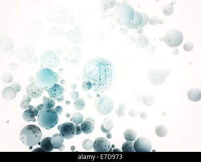 Abstract background with black spheres, glass appearance Stock Photo ...