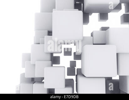 Abstract construction variation of cubes Stock Photo