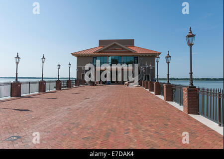 Finished Construction of the newly built Pavilion on Lake Dora in the City of Tavares, Lake County Florida Stock Photo