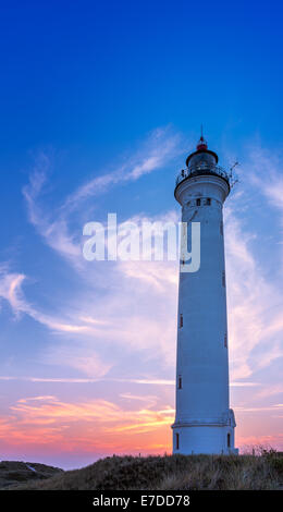 Lyngvig Lighthouse, Hvide Sande, Denmark Stock Photo