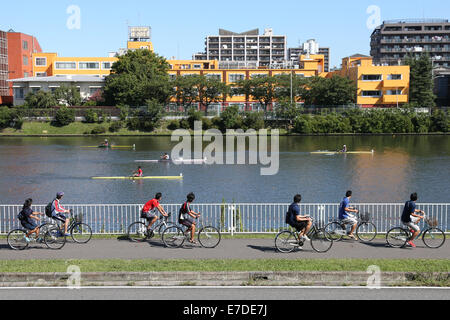 General View of Toda Olympic Rowing Course SEPTEMBER 14, 2014 - Rowing : The 92nd All Japan Rowing Championships at the Toda Olympic Rowing Course, Saitama, Japan. Credit:  Shingo Ito/AFLO/Alamy Live News Stock Photo