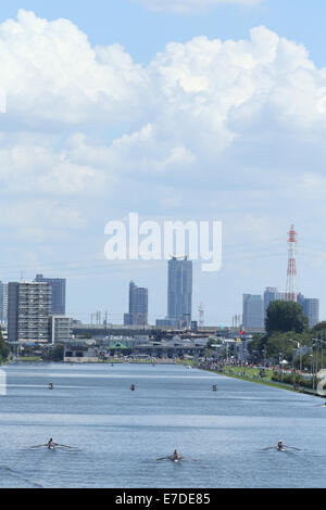 General View of Toda Olympic Rowing Course SEPTEMBER 14, 2014 - Rowing : The 92nd All Japan Rowing Championships at the Toda Olympic Rowing Course, Saitama, Japan. Credit:  Shingo Ito/AFLO/Alamy Live News Stock Photo