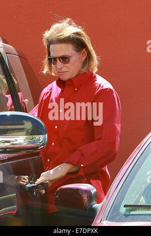 Scott Disick and Khloe Kardashian with Mason, shooting scenes for 'Keeping Up With The Kardashians' head for lunch with Bruce Jenner in Studio City  Featuring: Bruce Jenner Where: Los Angeles, California, United States When: 10 Mar 2014 Stock Photo