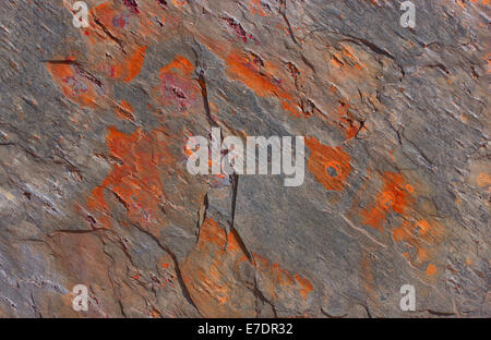 Pattern of a stone plate in gray and orange Stock Photo