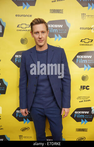 Cesar Chavez made its SXSW premier at the Paramount Theater in Austin, Tx.  Featuring: Gabriel Mann Where: Austin, Texas, United States When: 11 Mar 2014 Stock Photo