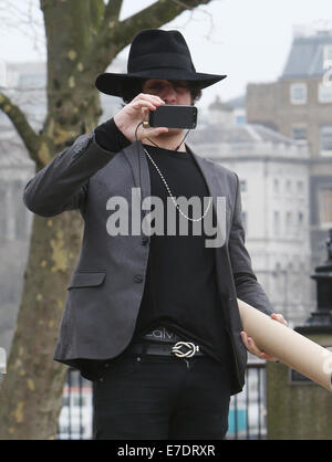 Pete Doherty walking past the ITV Studios today  Featuring: Pete Doherty Where: London, United Kingdom When: 11 Mar 2014 Stock Photo