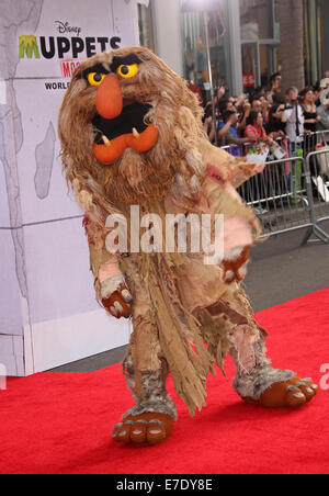 Los Angeles Premiere of Disney's 'Muppets Most Wanted' held at the El Capitan - Red Carpet Arrivals  Featuring: Atmosphere Where: Hollywood, California, United States When: 12 Mar 2014 Stock Photo