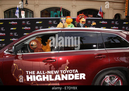 Los Angeles Premiere of Disney's 'Muppets Most Wanted' held at the El Capitan - Red Carpet Arrivals  Featuring: Atmosphere Where: Hollywood, California, United States When: 12 Mar 2014 Stock Photo