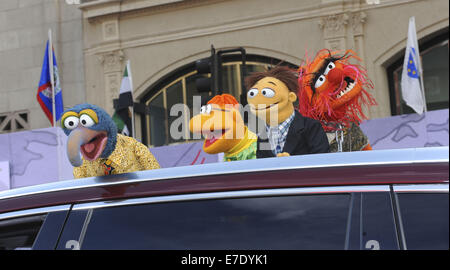 Film Premiere Muppets Most Wanted  Featuring: Muppets Where: Los Angeles, California, United States When: 12 Mar 2014 Stock Photo