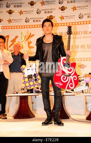 Jay Chou attends the World Celebrity Pro-Am without wearing any ring in Shanghai, China on 14th September, 2014. Stock Photo