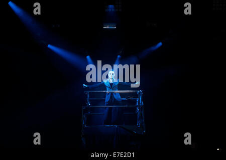 Grace Jones performs at the On Blackheath Festival in London to thousands of people. Stock Photo