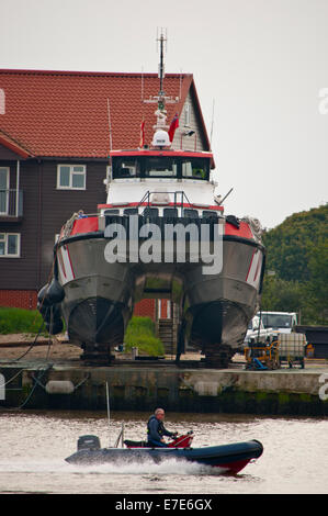 Ship repair Great Yarmouth boat yard Stock Photo