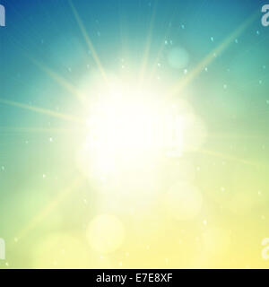 Summer background, summer sun with lens flare Stock Photo