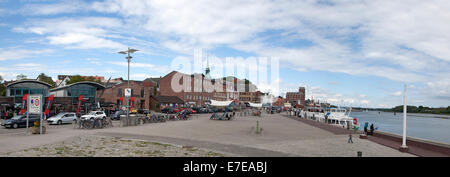 harbour promenade, kappeln, schlei, schleswig-flensburg district, schleswig-holstein, germany Stock Photo