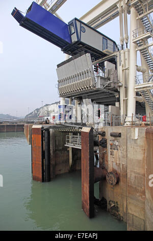 A new triple level ferry berth at the port of Dover, England. Serving vehicle ferries to France Stock Photo