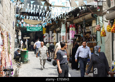 Old bazaar in Aleppo, Syria Stock Photo