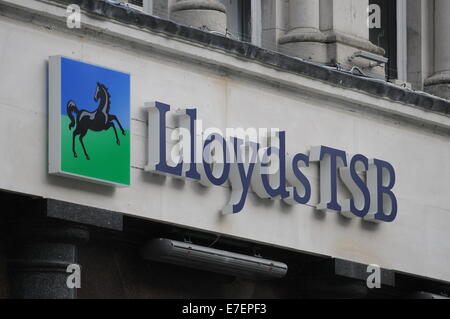 Lloyds TSB bank sign logo. Stock Photo