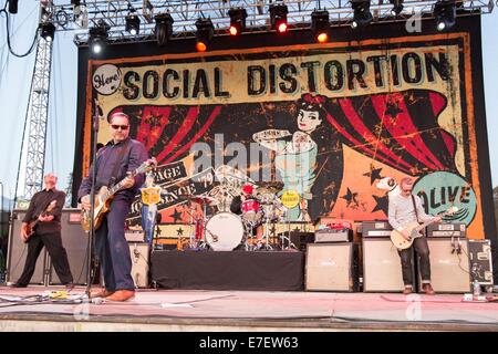 Chicago, Illinois, USA. 14th Sep, 2014. Social Distortion performs live at 2014 Riot Fest music festival at Humboldt Park in Chicago, Illinois © Daniel DeSlover/ZUMA Wire/Alamy Live News Stock Photo