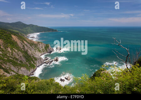 Cliffs and beaches on the Pacific coast of Michoacan, Mexico. Stock Photo