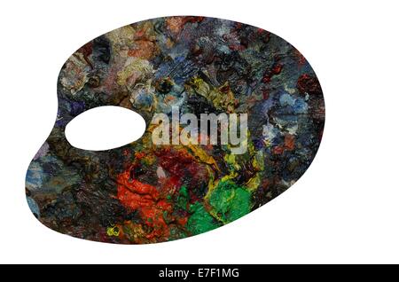 painter's palette  on white background Stock Photo