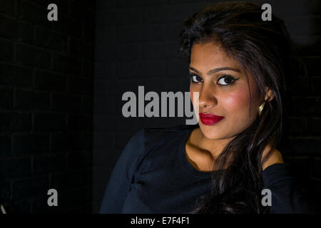 Young woman, portrait, Mumbai, Maharashtra, India Stock Photo