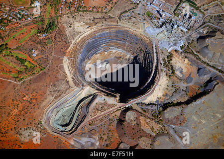 Aerial view, Koffiefontein diamond mine, Koffiefontein, Free State ...