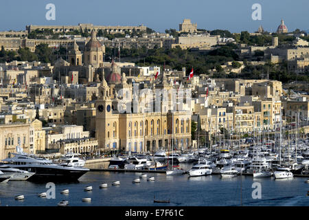 Marina and the Malta Maritime Museum, Vittoriosa, Three Cities, Malta Stock Photo