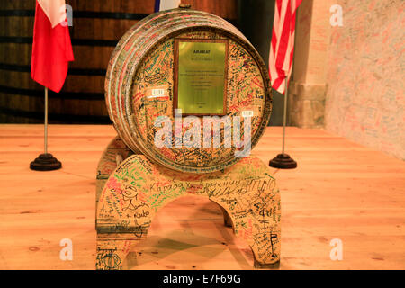 Ararat is an Armenian brandy that has been produced by the Yerevan Brandy Company since 1887. Photographed at the Ararat distill Stock Photo