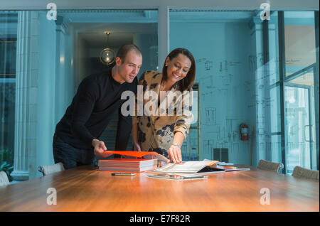 Business people working in conference room Stock Photo