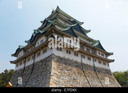 Nagoya castle atop with golden tiger fish head pair called 'King Cha Chi', Japan Stock Photo