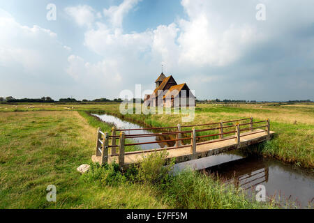 The church at Fairfield on Romney Marsh in the Kent countryside Stock Photo