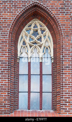 Ornamented window lancet arch of a cathedral in gothic style Stock ...
