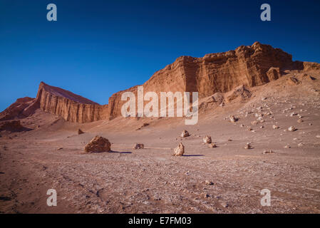 Driving through Moon Valley, Atacama Desert, Chile. Stock Photo