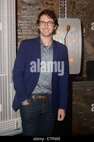 New York, NY, USA. 16th Sep, 2014. at a public appearance for Josh Groban to Light Empire State Building to Celebrate the New York Philharmonic's 173rd Season, The Empire State Building, New York, NY September 16, 2014. Credit:  Derek Storm/Everett Collection/Alamy Live News Stock Photo