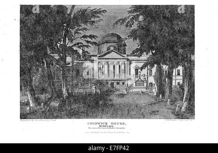 Brayley(1820) p5.039 - Chiswick House, Middlesex Stock Photo