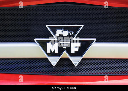 Massey Ferguson tractor badge. Stock Photo