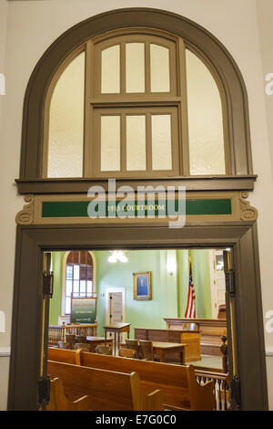 Honolulu Hawaii,Oahu,Hawaiian,Ali'iolani Hale,Aliiolani,Hawaii State Supreme Court,museum,1913 courtroom,court,USA,US,United,States,America Polynesia, Stock Photo