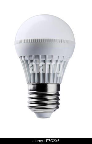 LED Light Bulb On White Background Stock Photo