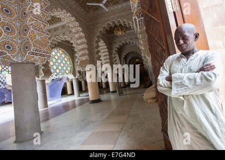 Touba. 16th Sep, 2014. Photo taken on Sept. 16, 2014 shows the Great Mosque of Touba under renovation in Touba, the holy city of Senegal. Senegalese began to prepare for the Eid al-Adha, known as Tabaski in the local language of Wolof, which is supposed to fall on Oct. 5 or 6 this year in Senegal. Credit:  Li Jing/Xinhua/Alamy Live News Stock Photo