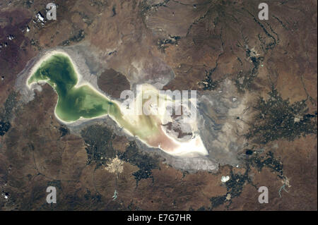 Lake Urmia in western Iran Stock Photo