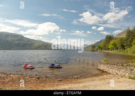 Rowardennan on a clear sunny day in summer in Scotland Stock Photo