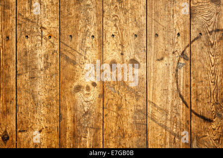 scratched and stained wooden floor background Stock Photo